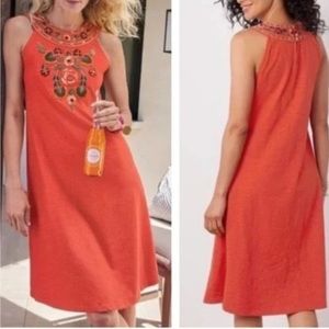 Soft Surroundings Lidah Floral Embroidered Tank Sundress - Size 3X